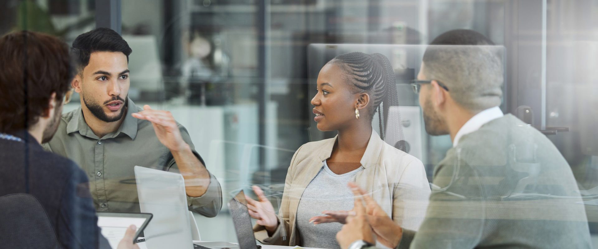 local SEO consultation with Houston business owner reviewing SEO reports