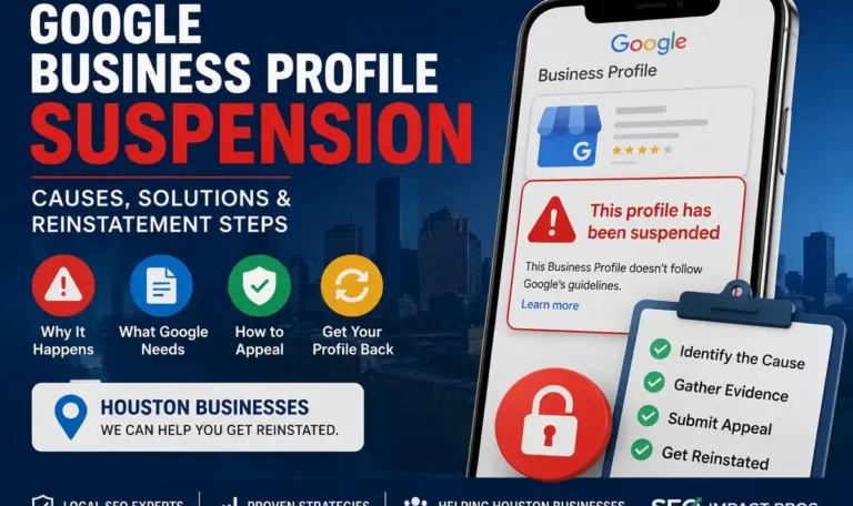Google Business Profile Suspension in Houston